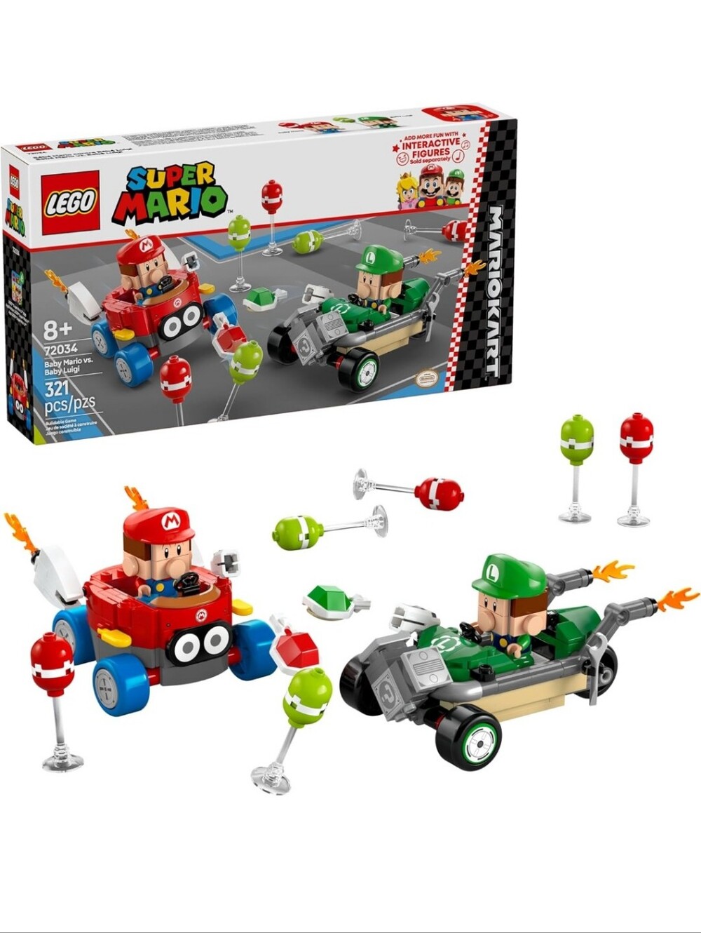 Lego Super Mario " Baby Mario Vs Baby Luigi" 321pc #72034